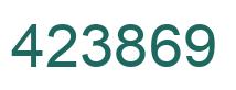 Number 423869 green image