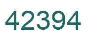 Number 42394 green image