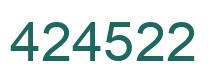 Number 424522 green image