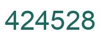 Number 424528 green image