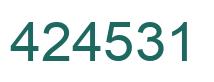 Number 424531 green image