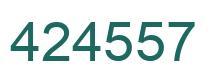 Number 424557 green image