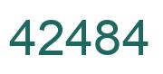 Number 42484 green image