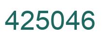 Number 425046 green image