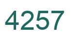 Number 4257 green image
