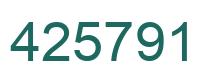Number 425791 green image