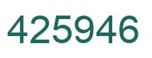 Number 425946 green image