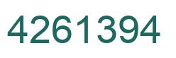 Número 4261394 imagen verde