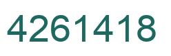 Número 4261418 imagen verde