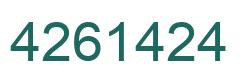 Number 4261424 green image