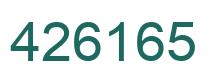 Número 426165 imagen verde