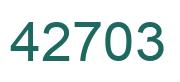 Number 42703 green image