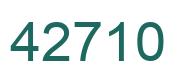 Number 42710 green image