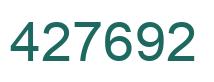 Number 427692 green image