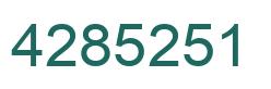 Number 4285251 green image