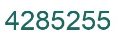 Number 4285255 green image