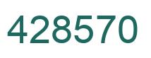 Number 428570 green image