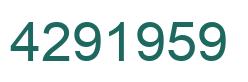 Number 4291959 green image