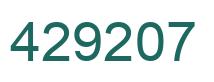 Número 429207 imagen verde