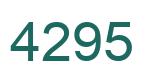 Number 4295 green image