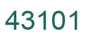 Number 43101 green image