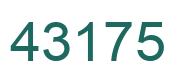 Number 43175 green image