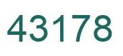Number 43178 green image