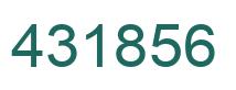 Number 431856 green image