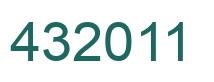 Número 432011 imagen verde