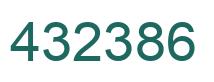 Number 432386 green image
