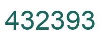 Number 432393 green image
