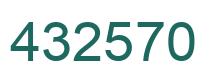 Number 432570 green image