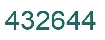 Number 432644 green image
