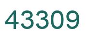 Number 43309 green image