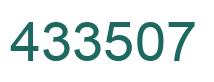 Number 433507 green image