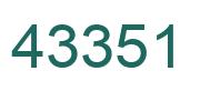 Número 43351 imagen verde