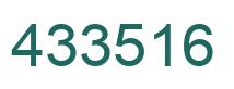 Number 433516 green image