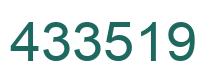 Number 433519 green image