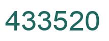 Number 433520 green image