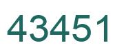 Number 43451 green image