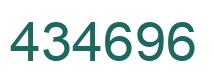 Number 434696 green image