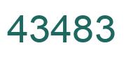Number 43483 green image