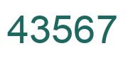 Number 43567 green image