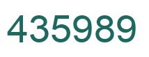 Number 435989 green image
