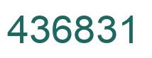 Number 436831 green image