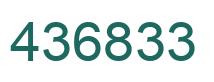 Number 436833 green image