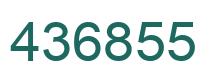 Number 436855 green image