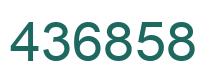 Number 436858 green image