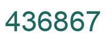 Number 436867 green image