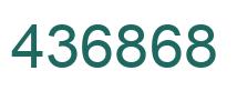 Number 436868 green image